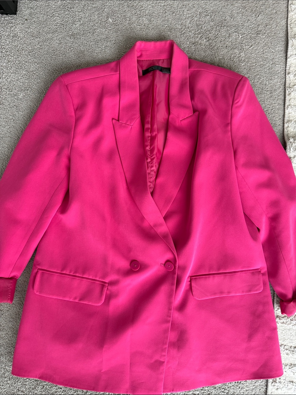 RDI Bright Pink Double-Breasted Blazer